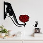 Wallity Banksy Metal 04 Escultura de pared Negro y Rojo